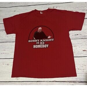Bobby Knight Is My Homeboy Indiana Basketball T-Shirt Size Large L